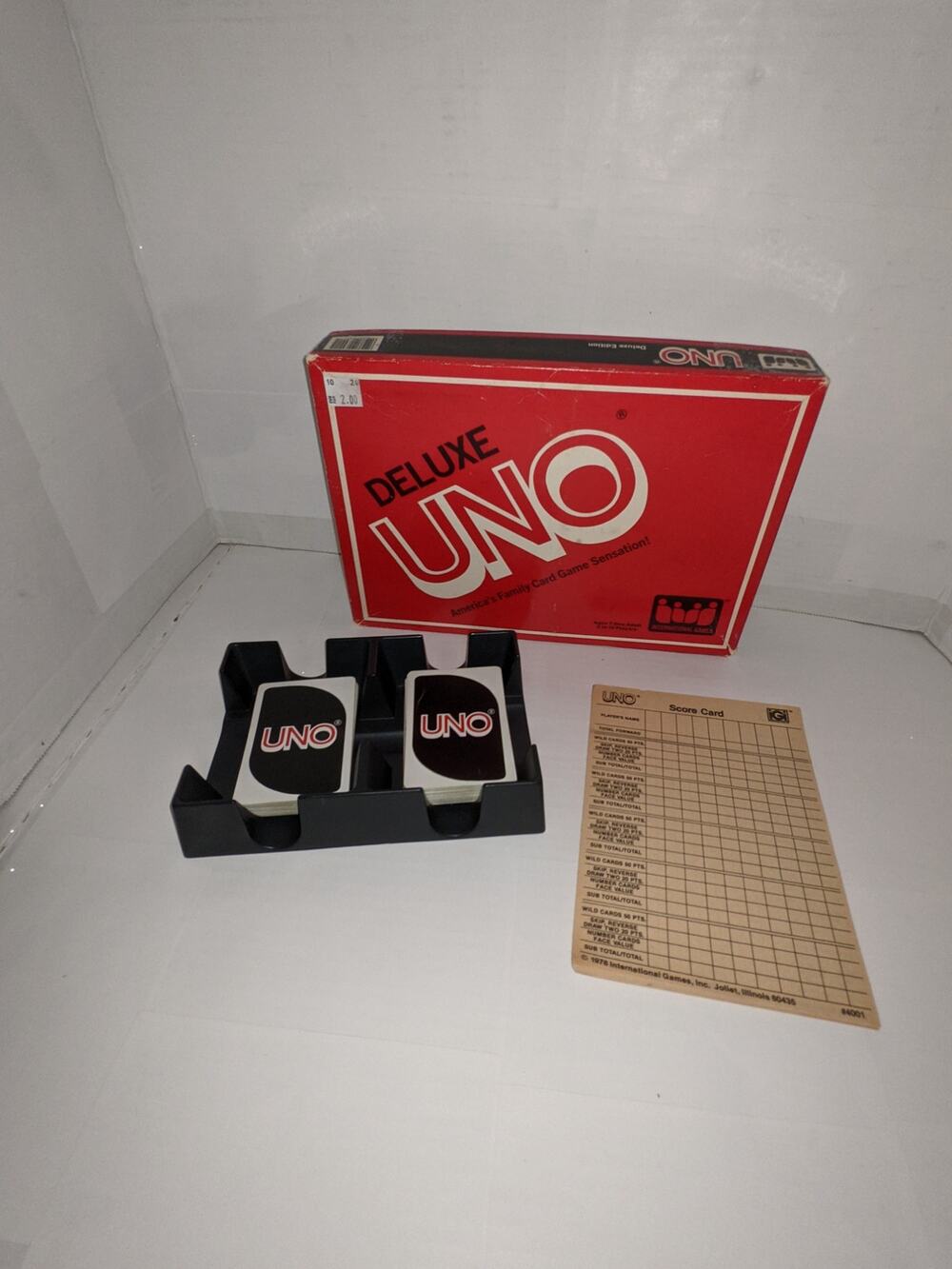 Vtg UNO Deluxe Card Game 1978 Retro 70s Family Card Game original uno